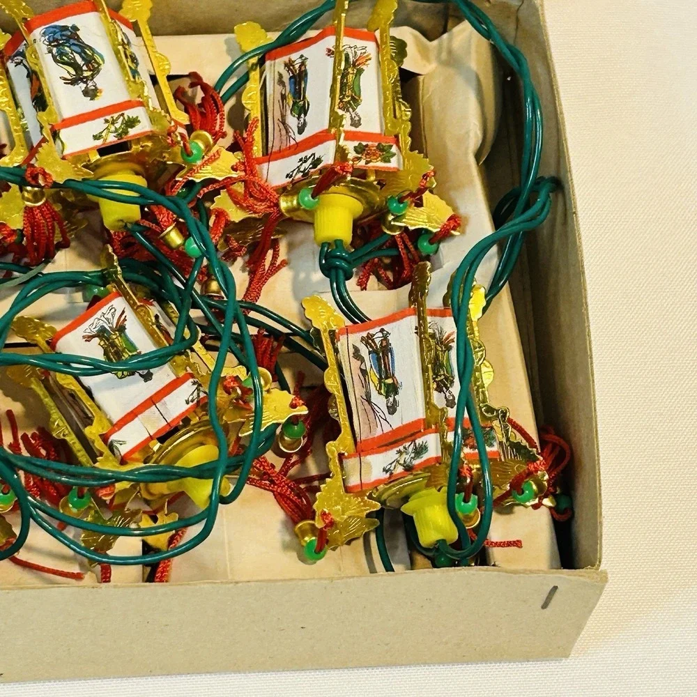 JIN DIING CHINESE PALACE LANTERN ELEC LIGHTS 10 Pc SET CHINA 1ORIGIN BOX Working